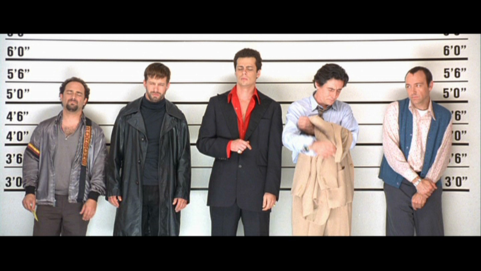 In The Usual Suspects (1995) during the final scene where already seen  footage is repeated, this image appears for a couple of frames, giving the  reveal before the audience are sure of